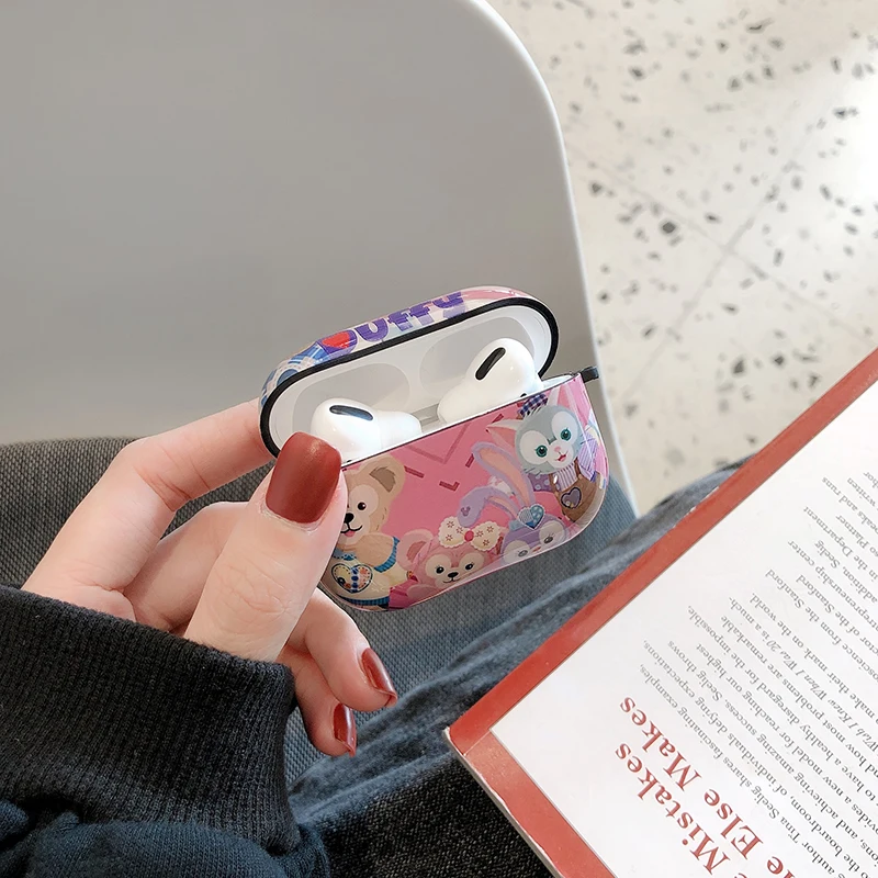 Чехол Duffy bear friend для Apple AirPods pro с милым забавным мультяшным Райаном стеллалу, защитный чехол для наушников с брелоком, аксессуары - Цвет: Duffy and Family
