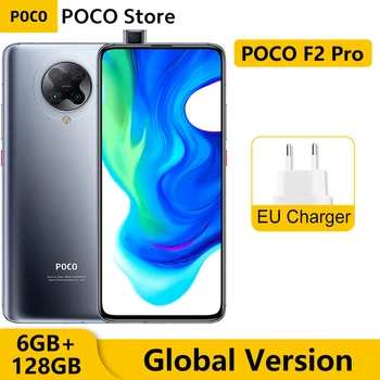 Перейти на Алиэкспресс и купить Смартфон глобальная версия POCO F2 Pro, 6 ГБ, 128 ГБ, Snapdragon 865, 64 мп, 4 камеры s, 6,67 дюйма, AMOLED, выдвижная фронтальная камера 20 МП