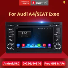 Junsun 4G+ 64G Android 9,0 Carplay DSP автомобильный Радио мультимедийный плеер gps навигация для Audi A4 B6 S4 RS4 B7 SEAT Exeo 2 Din DVD