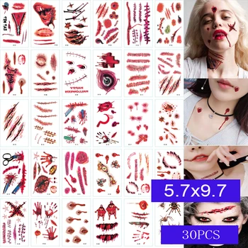 

MB 30pcs lower Rose Waterproof Temporary Tattoo Sticker for Adults Kids Body Art Women New Design Water Transfer Fake Tatoo