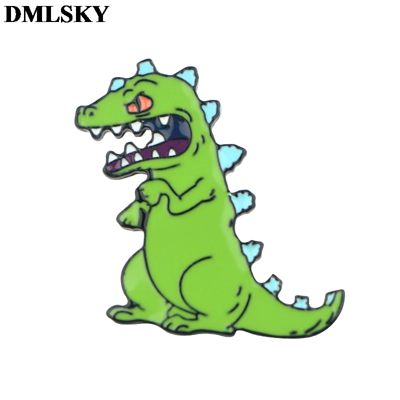 DMLSKY милый динозавр брошка мультфильм металлические булавки для женщин мужчин рюкзак булавки личности одежда значок Шарм ювелирные изделия M3982