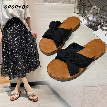 

Spring And Summer Fashion Slippers Women Wear Bows 2020 New Ins Tide Wild Girl Heart Cute Comfortable Sandals
