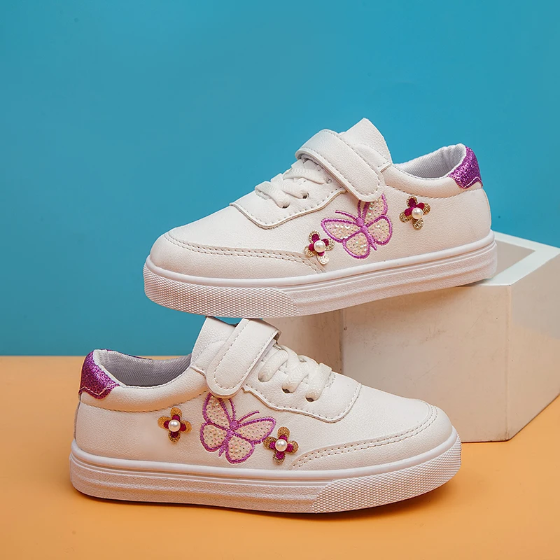 

running shoes for girls brand kids Children Soft Non-slip Casual Toddler shoes Fashionable breathable flat board leisure sports