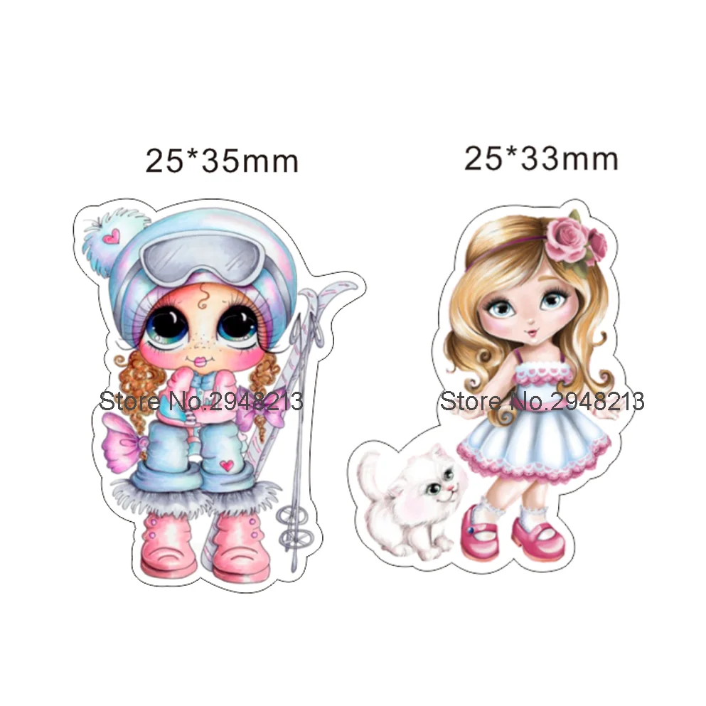 

50pcs Cartoon Little girl Flatback Resin Planar Cabochon for DIY Craft 1.2inch RET1610