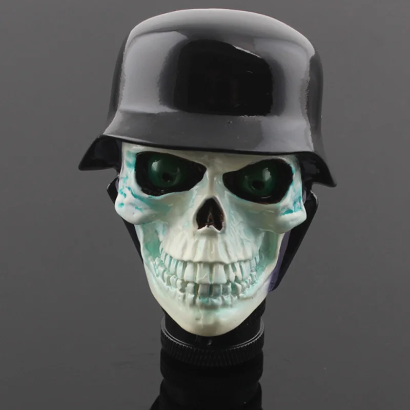 New style Skull Skeleton Head Hat Style Universal Gear Shift Knob fits for Car Truck Jeep