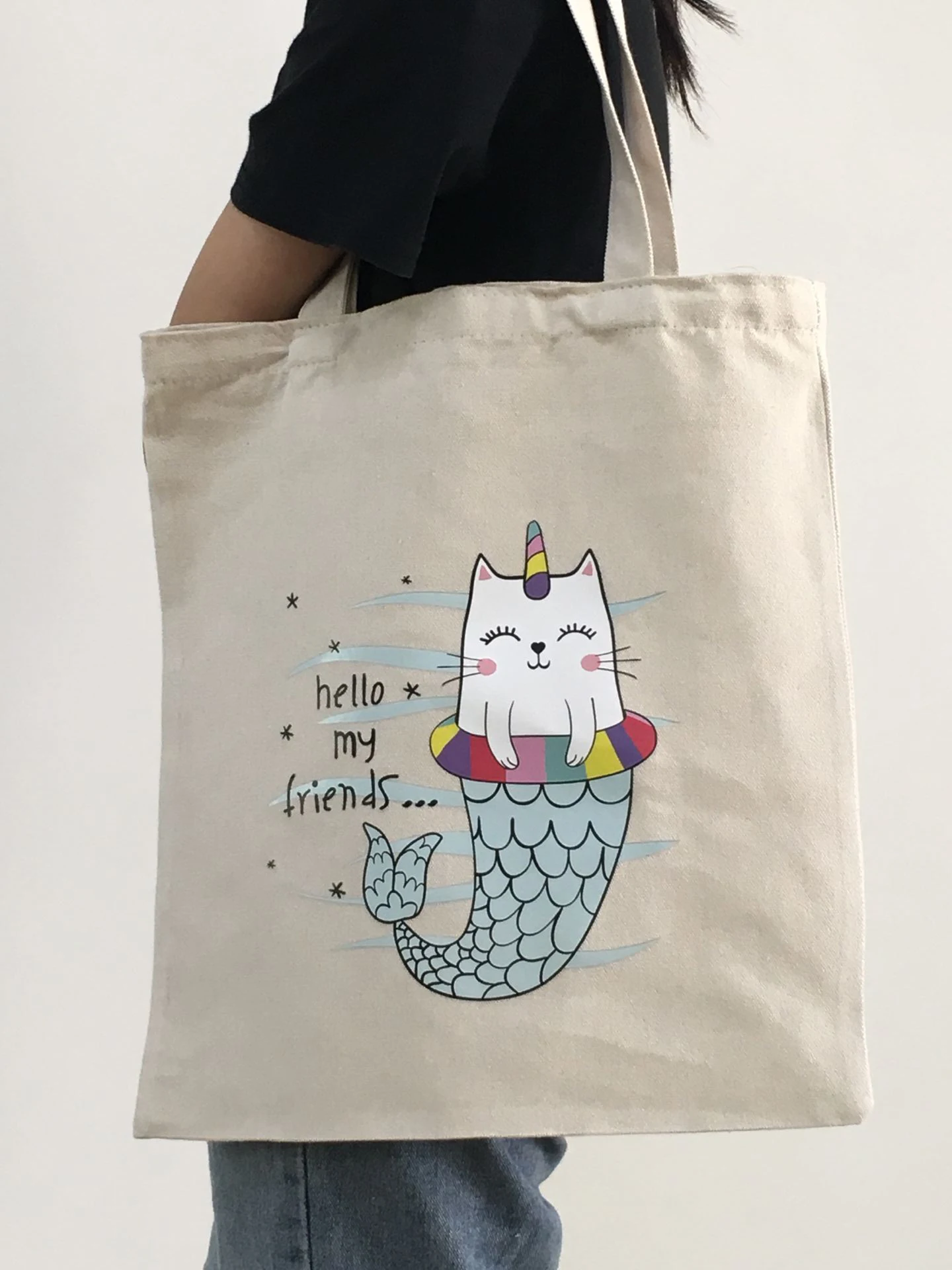

Korean Simple Canvas Bag Women Package Elegant Handbags Japanese Literary Shoulder Bags Girls Casual Shopping Tote Reusable