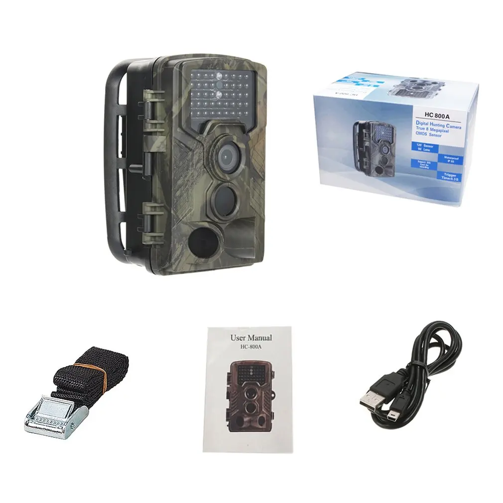 

1080P Outdoor Hunting Camera 16MP 32GB IR Night Vision HD 120 Degree Waterproof Camera With LED Surveillance HC-800A/G/M Camera