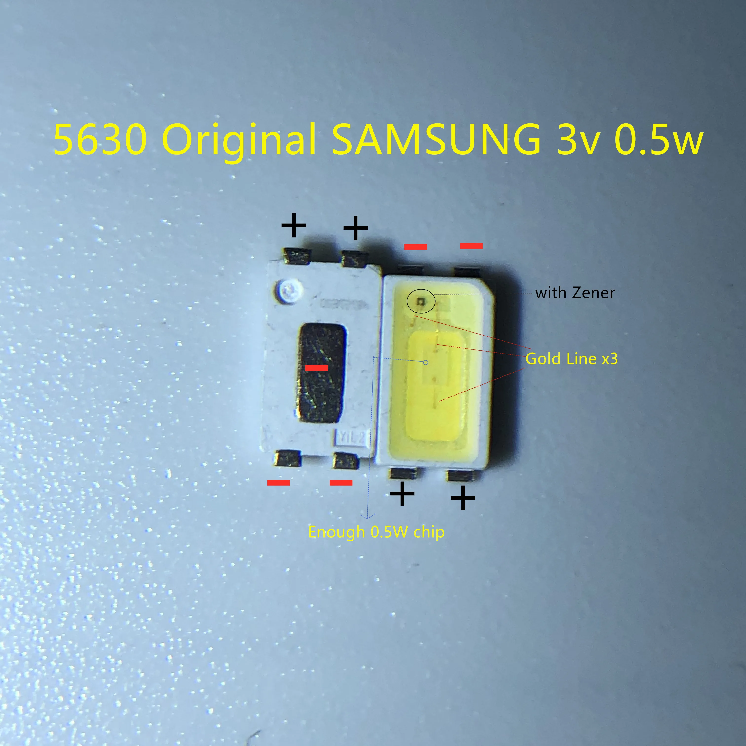 200 шт. светодиодная подсветка 0 5 Вт 3 в 5630 холодный белый для SAMSUNG ЖК ТВ Приложение