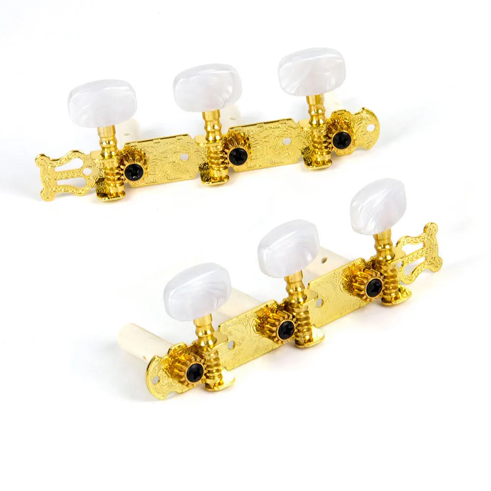 

1set 3L + 3R Guitar String Tuning Pegs Classical Gold Tuners Right Hand Round Head Tuner Machine Heads Open Gear Guitarra Part