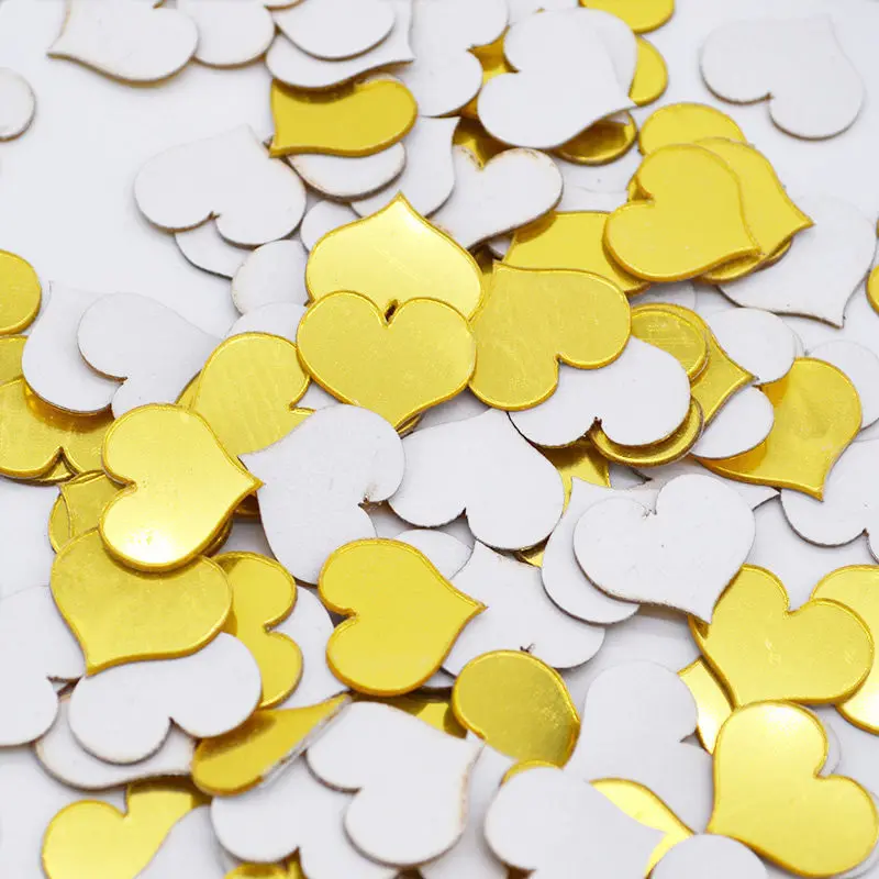 100pcs Mini Heart Square Circle Removable DIY Acrylic Mirror Wall Stickers for Kids Room Decorative Wall Art Decals Home Decor