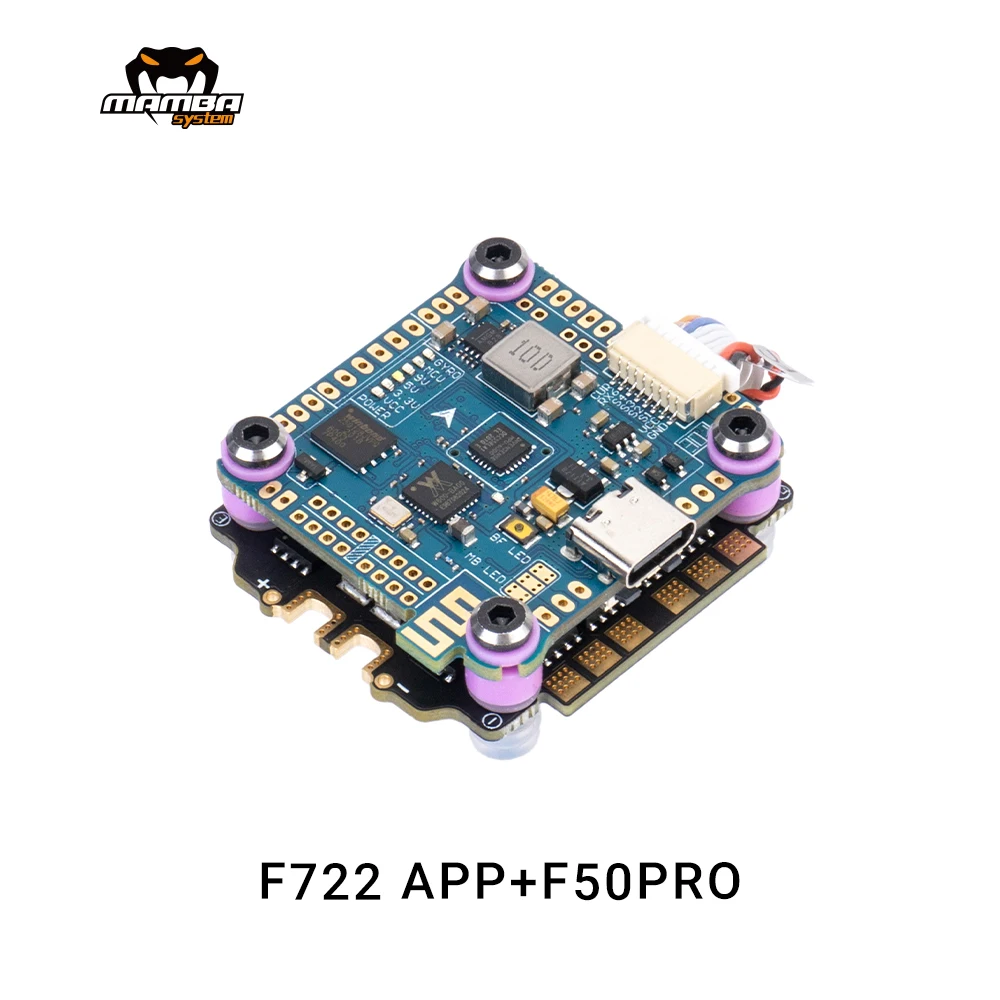 Diatone MAMBA F722 APP WIFI Flight Controller Stack F722S 50PRO 3-6S 32Bit BLHeli32 50A ESC 6S 4 in 1 Dshot1200 Brushless ESC