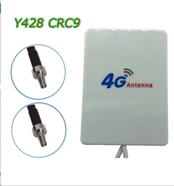 4g LTE Разъем Панель с антенной двойной слайдер Разъем для huawei 3g 4G LTE маршрутизатор модем антенна 3 метра провода CRC9/SMA/TS9 - Цвет: Y428 CRC9