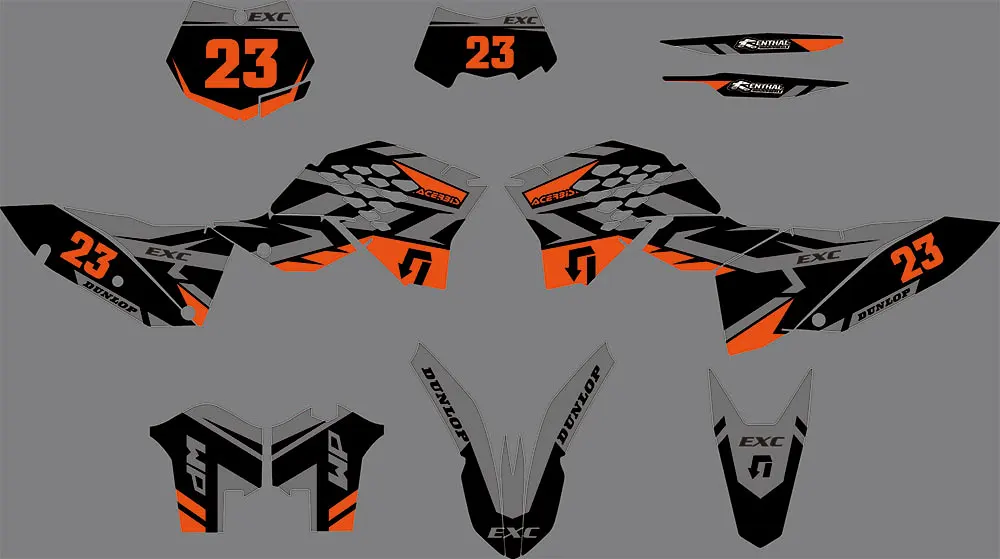

Ruilian Motorcycle Team Graphic & Backgrounds Decal Sticker Kits for KTM EXC 2008 2009 2010 2011