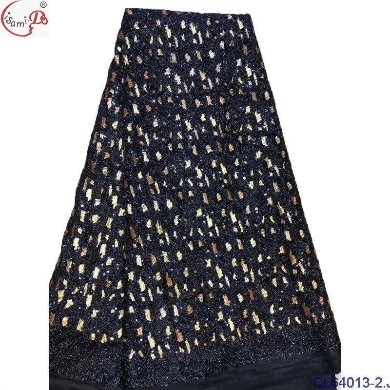 Большая вышивка горячая Распродажа Классическая леопардовая кожа дизайн Блестки Ткань CL64013