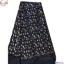 Большая вышивка горячая Распродажа Классическая леопардовая кожа дизайн Блестки Ткань CL64013