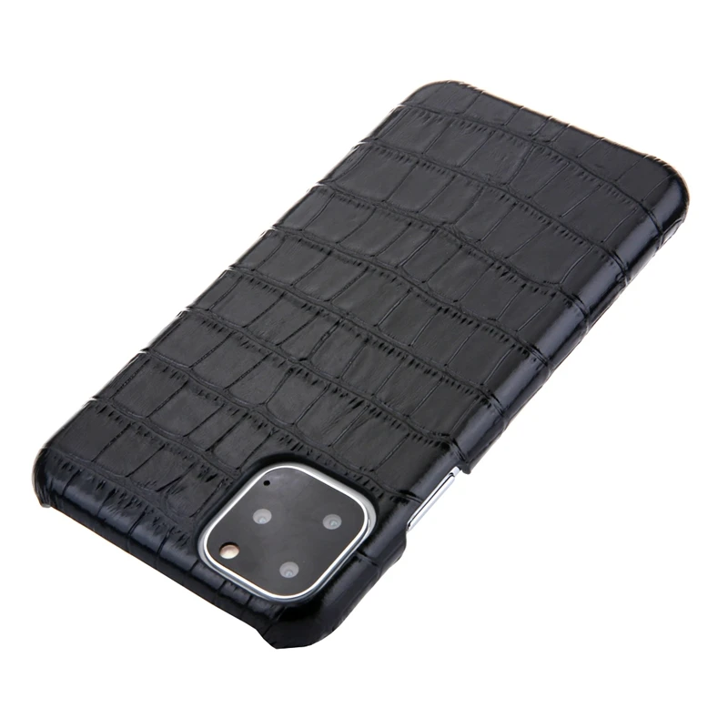 

Genuine Leather Ultra Thin Case For iPhone 11 Pro Max 11Pro Phone Luxury Crocodile Leather Slim Hard Cover Cases 2019 New Solque