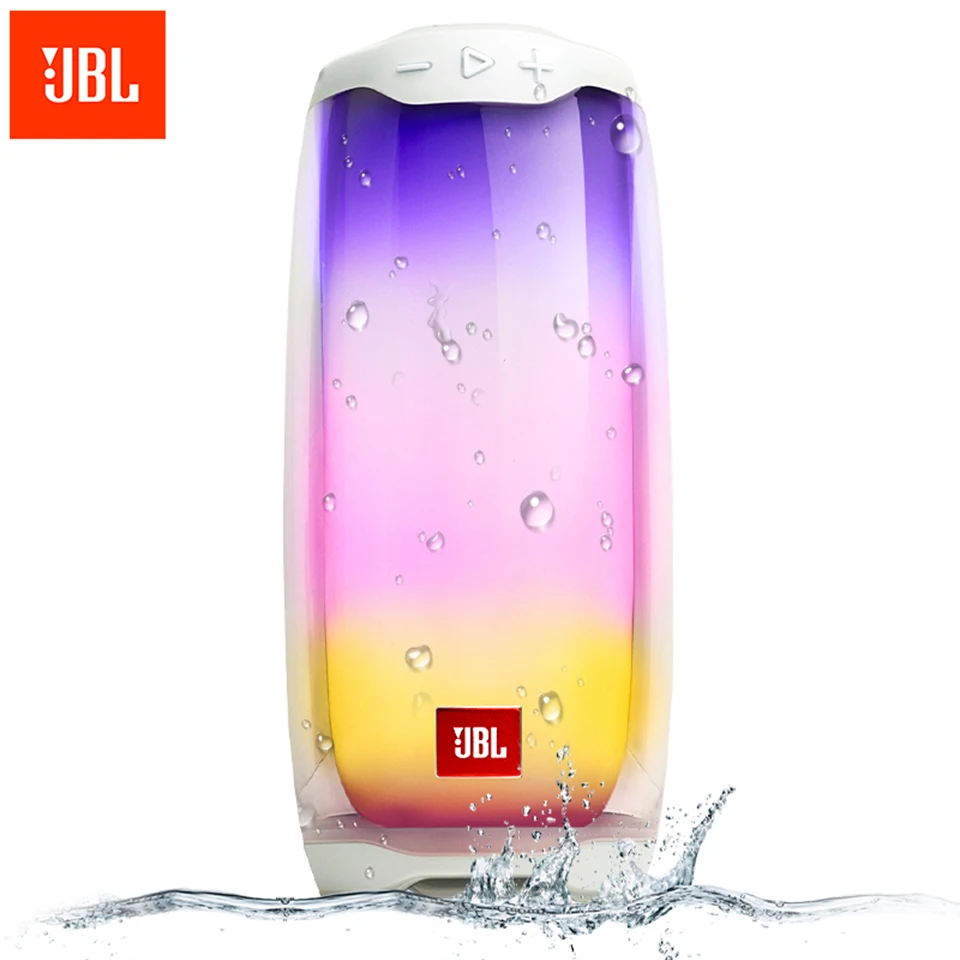 JBL-Altavoz Bluetooth Pulse 4, Subwoofer con luz LED, barra de sonido IPX7 impermeable, para exteriores, sonido Hifi, graves profundos, Jbl