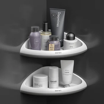 

Corner Shelf Wall Mounted Bathroom Shampoo Shower Shelf Holder Organizer For Toilet Kitchen Home Bathroom Accessories Sets