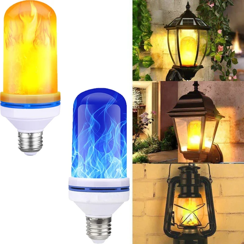 Светодиодная лампа с имитацией динамического пламенсветильник 4 режима