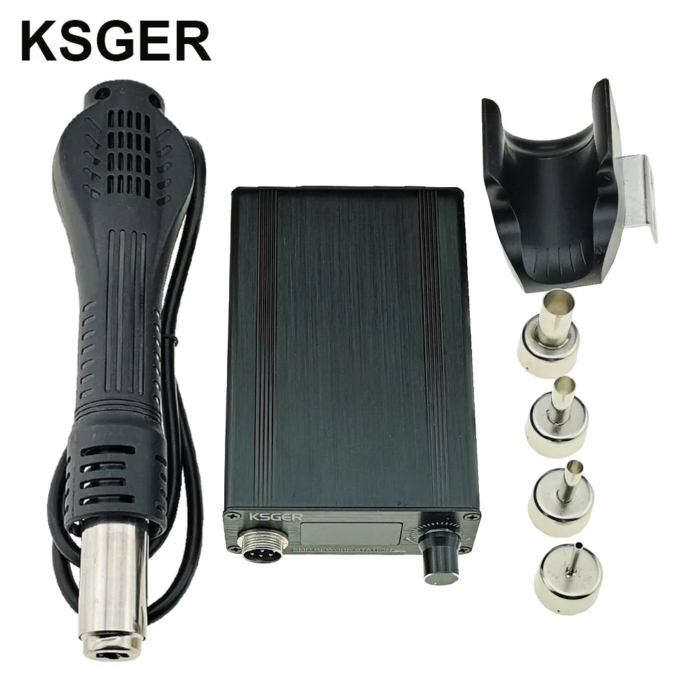 KSGER пистолет горячего воздуха SMD паяльная станция GX16-8 паяльная сушилка ручка электронный OLED T12 подпорка для распылителя DIY Инструменты Быстрый нагрев 700 Вт - Цвет: Sets 3