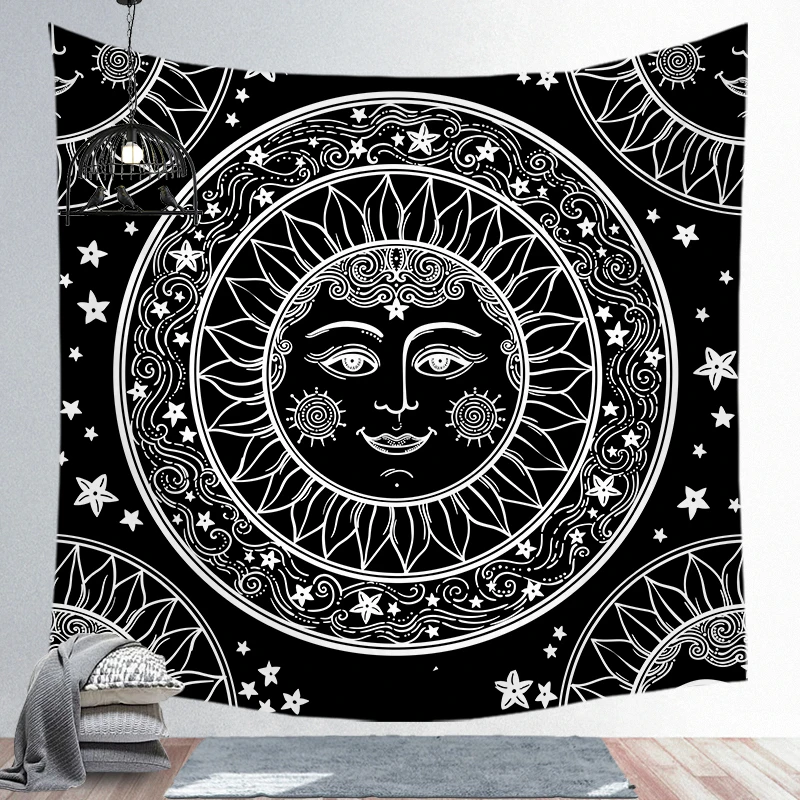 JJGT00095 Sunshine Tarot гобелен в богемном стиле покрывало в стиле хиппи декор в общежитии цифровой звездный узор одеяло фон ткань в скандинавском стиле - Цвет: JJGT00095