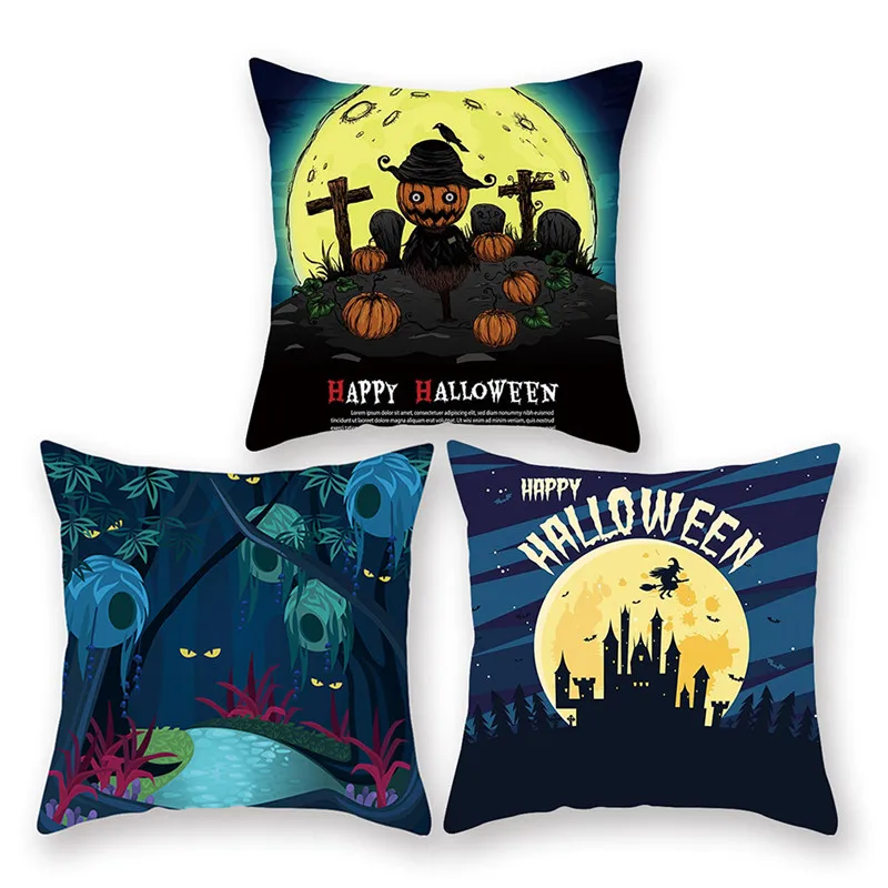 Halloween Cushion Cover Trick Or Treat Throw Pillow Case Pumpkin Decorative Pillowcase Cojines For Home Sofa | Дом и сад