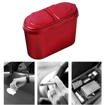 

Double Flip Universal Interior Accessories Home Leakproof Seatback Hanging For Side Door Spring Cover Clip On Car Trash Can