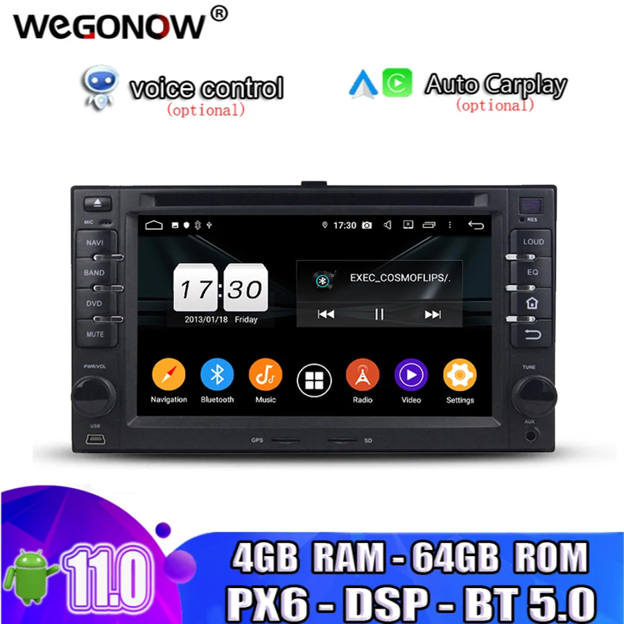 DSP PX6 Android 9. 0 4G RAM 64G ROM для kia CEED Sorento Sedona Optima Rio Carens BT5.0 Wifi GPS карта Автомобильный DVD