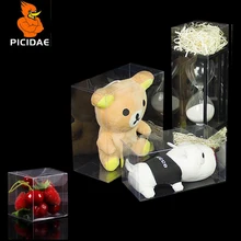 Pvc Transparent Gift Box Square Bottom Rectangle Display Plastic Packing Cookie Toy Baked Food Coffee Snack Candy Cosmetic Doll baked doll christmas candy party dress