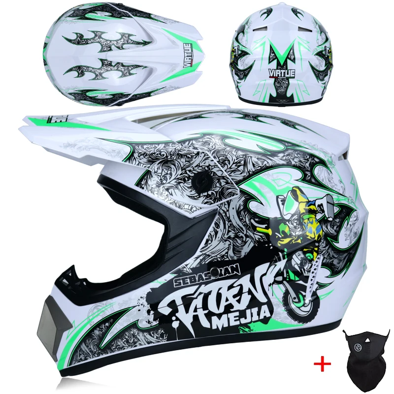 MSUEFKD Полнолицевой мотоциклетный шлем Cross capacete мотокросса внедорожный ATV MTB горные гонки Casco DOT утвержден - Цвет: 2d