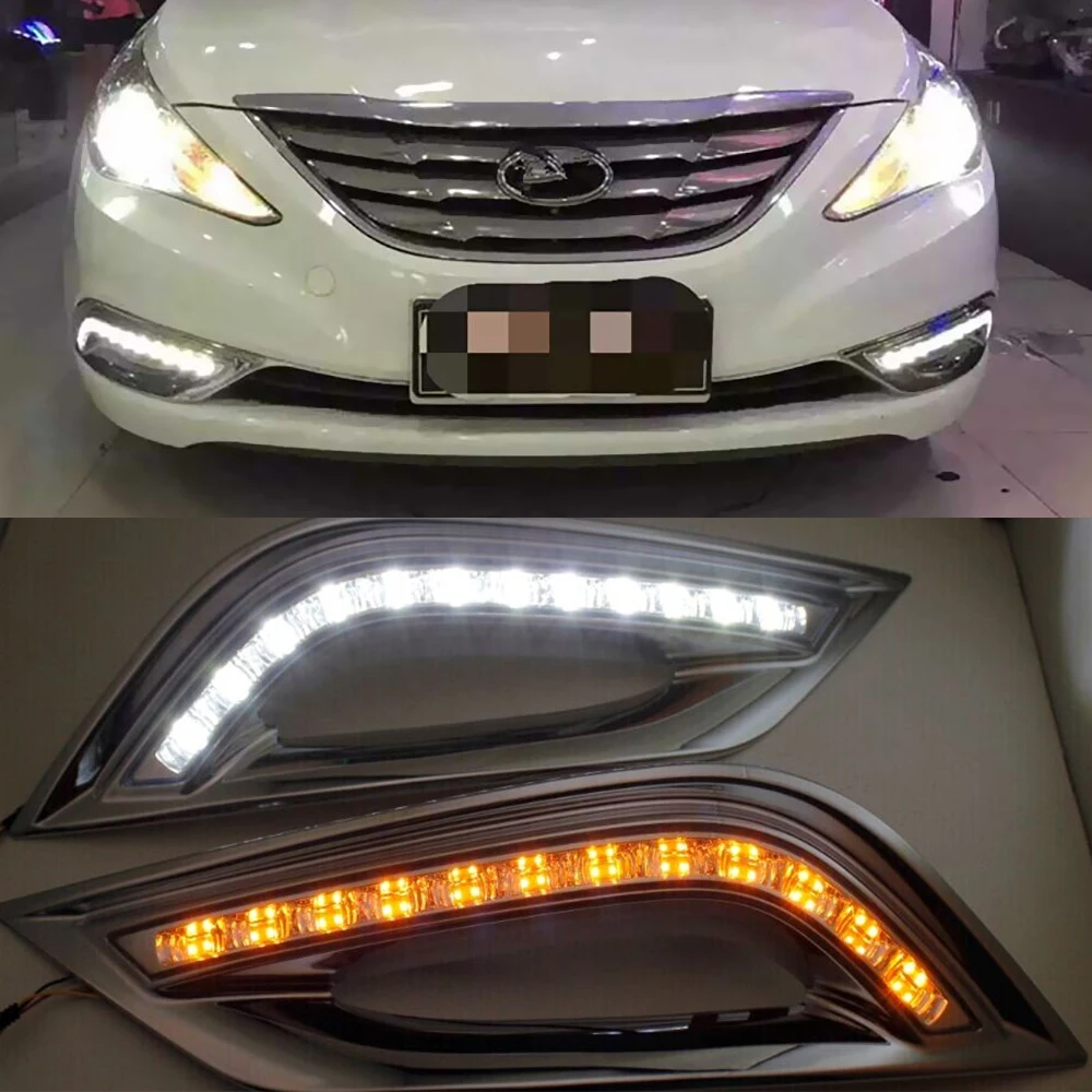 1 пара автомобиля светодиодный DRL Габаритные огни с отверстием для