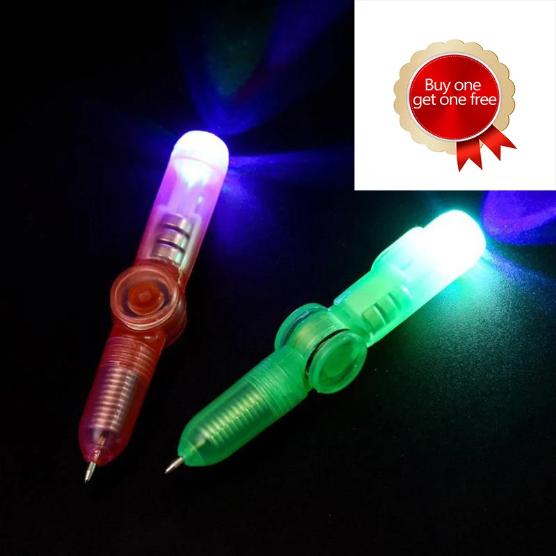 LED Spinning Pen Fidget Spinner Hand Top Glow In Dark Stress Relief Toys Buy one get one free duplo