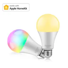 IOS Siri commande vocale lampe intelligente 2.4G Wifi LED ampoules fonctionnent avec Apple Homekit 16 millions rvb Dimmable E27 lampe pour la décoration intérieure(China)