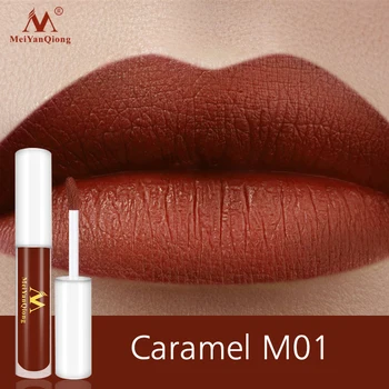 

MeiYanQiong Lipgloss Matte Lip Gloss Velvety Lipstick Liquid Matte Waterproof Lip Tint Full & rich Sexy Lip Makeup Cosmetic