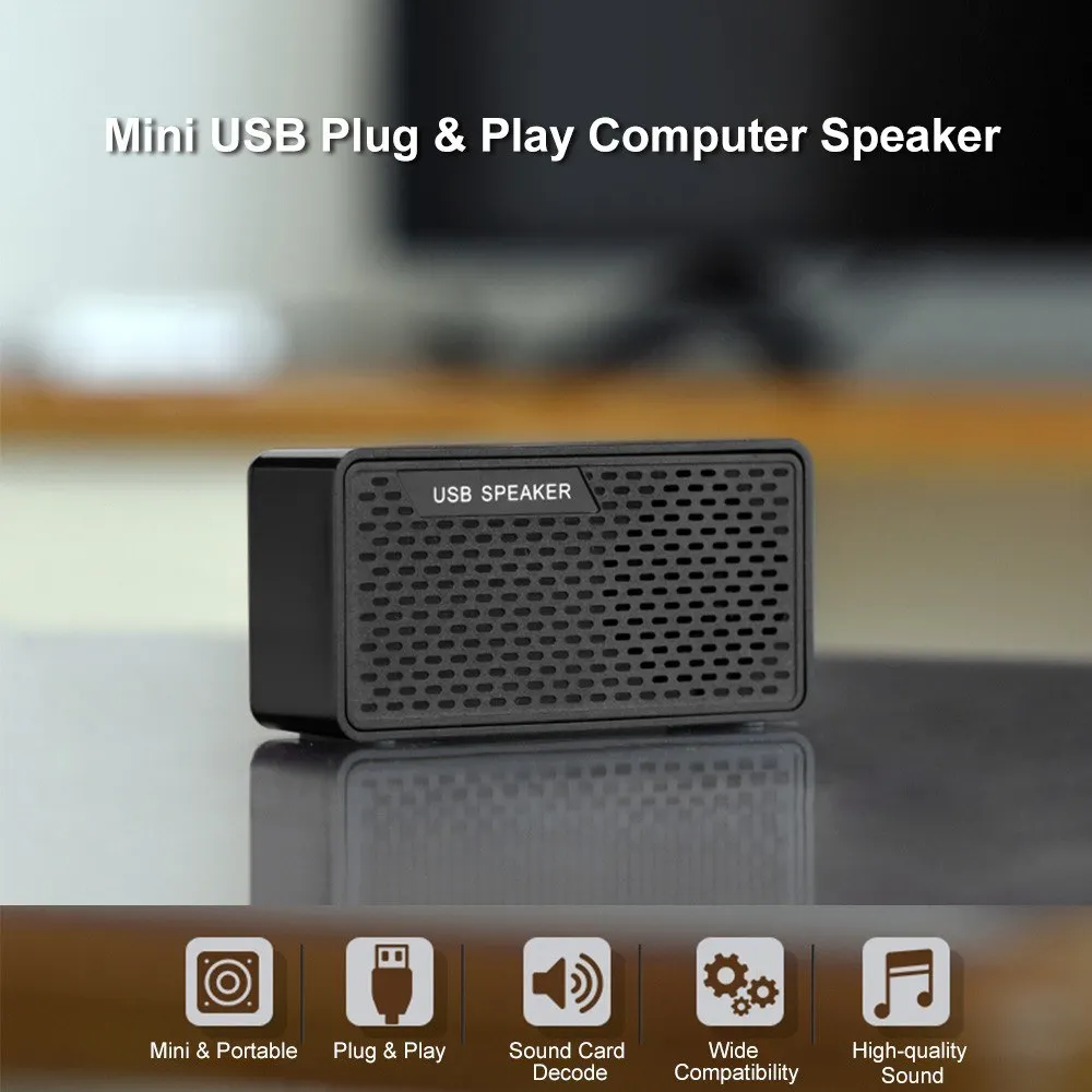 Компьютерный динамик USB динамик s Plug& Play портативный динамик двойной рог 3W выход подходит для USB2.0 и выше для ПК