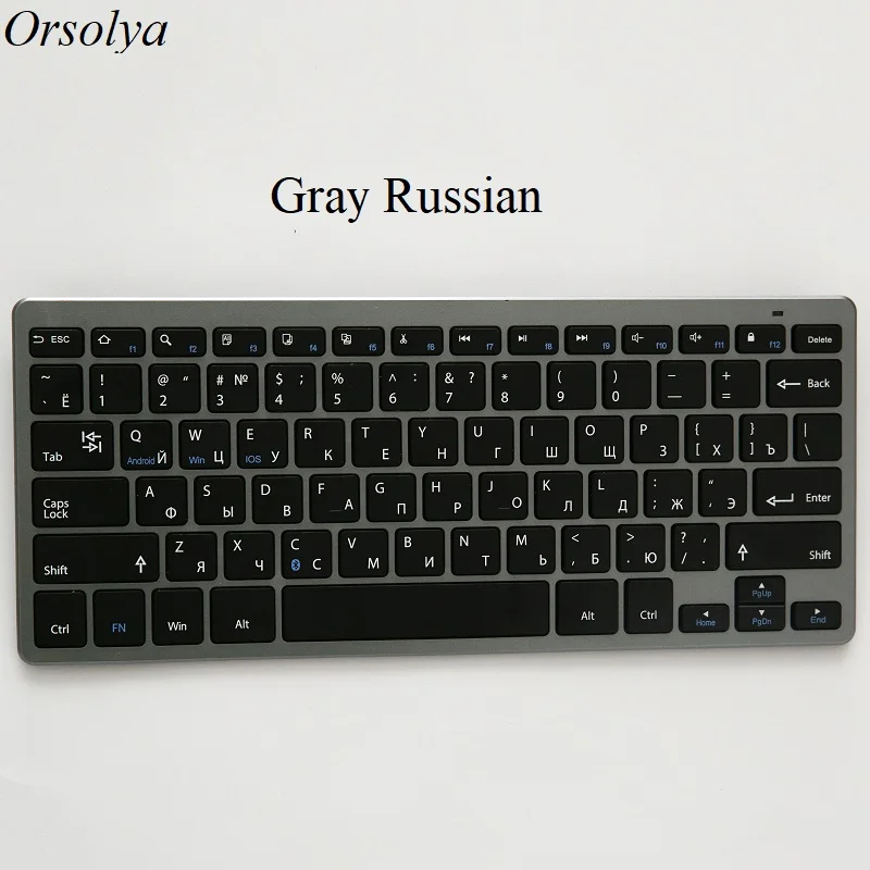 cute keyboards for computers Mini Bluetooth Keyboard Portable Ultra Thin Wireless Keyboard with Russian/Spanish Layout for Tablet/Laptop/IOS/Windows/Android best keyboard for home office Keyboards