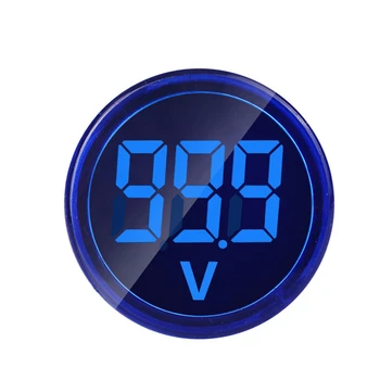 

ST16VD 22mm Hole Size 6-100 VDC Digital Voltmeter Round Voltage Detector Tester Mini LED Voltage Indicator Signal Light Monitor
