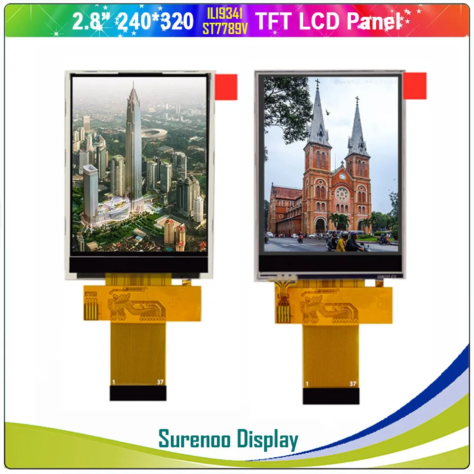 2 8 дюймовый 240*320 37P/0 5 вставка 8/16 бит MCU TFT ЖК-модуль дисплей экран LCM ILI9341 с