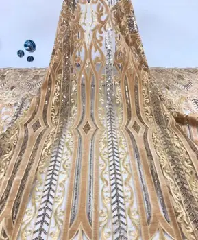 

Free Shipping SYJ-11955 African velvet Lace High Quality embroidered Lace Fabric with good quality