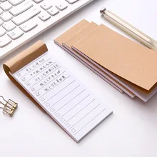Bloco de notas bloco de notas papel kraft bolso bloco de notas papelaria scrapbooking notas para fazer lista rasgo checklist