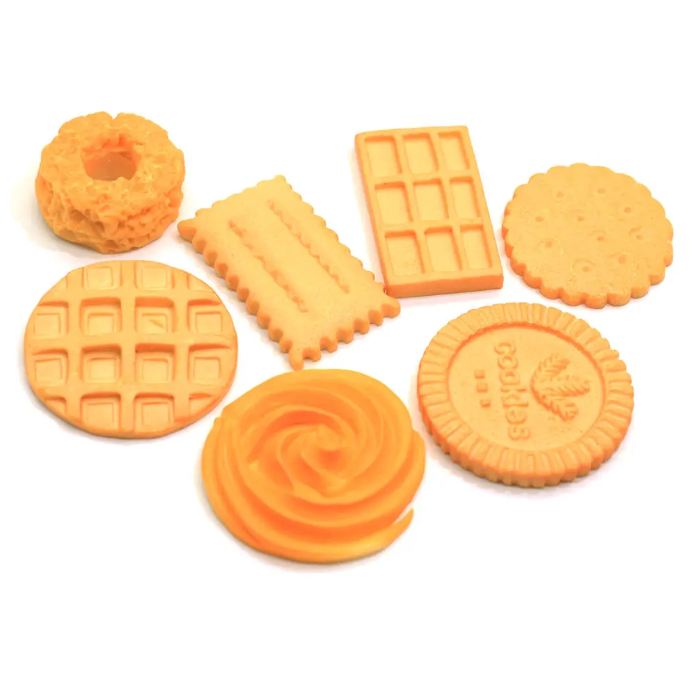 10/50pcsWholesale 100 шт./лот моделирование печенья Аксессуары Смола Кабошон Kawaii миниатюрный моделирования Еда плоские пластмассовые Кабо - Цвет: MIX