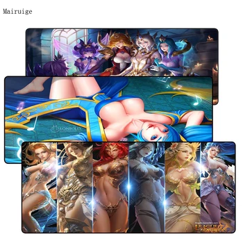 

Sexy Girl League of Legends Computer Mouse Pad Mousepads Decorate Your Desk Non-Skid Rubber Pad 30X60/30X80/40X90CM