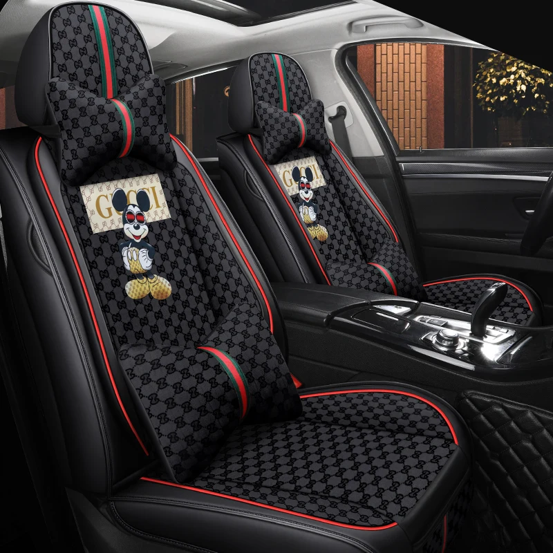 

Full Coverage PU Leather car seat cover flax fiber auto seats covers for Porsche boxster cayman macan suv cayenne