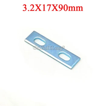 

BRAND NEW 50PCS Metal Straight Flat Corner Braces Furniture Connecting Fittings Frame Board Support Bracket Hardware 3.2X17X90mm