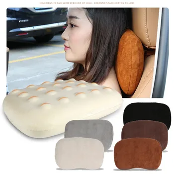 

Comfortable Car Seat Neck Protect Pillow Soft Suede Memory Cotton Headrest for BMW Mini Cooper Benz Audi Toyota Honda Suzuki