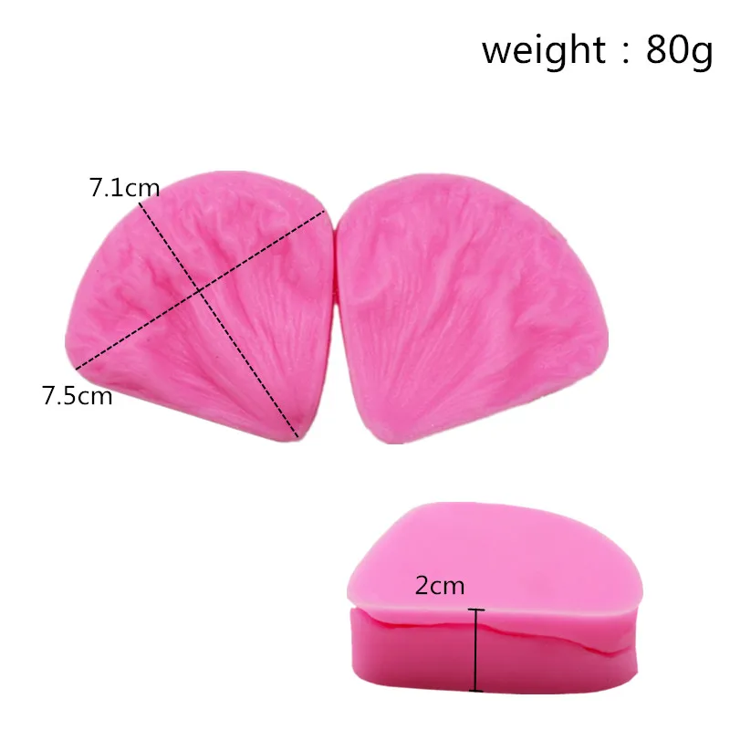 2 шт./компл. 3D из розовых лепестков для Форма силиконовый Fondant(сахарная) Формочки в виде цветка пиона листик для торта украшения инструменты подходит для полимерной глины