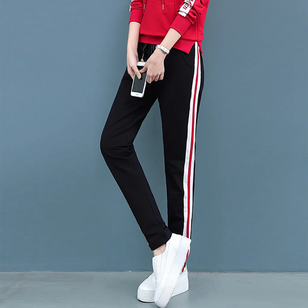 autumn winter women long-sleeved Sweatshirt top joggers pants suit two pieces set fashion sportswear tracksuit outfit#D
