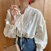 Blusas Mujer De Moda 2022 Casual Women Shirt Loose Vintage Elegant Tops Korean Style  Long Lantern Sleeve  Women Blouse 9580 ► Photo 3/6