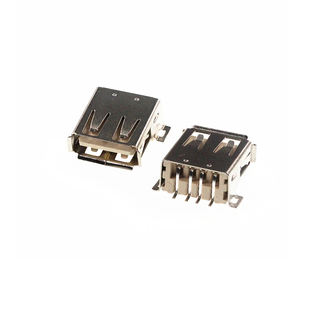 USB Type A Standard Port Female Solder Jacks Connector PCB Socket USB-A Type SMT 4Pin SMD 10Pcs/LOT Solder Seal Wire Connectors