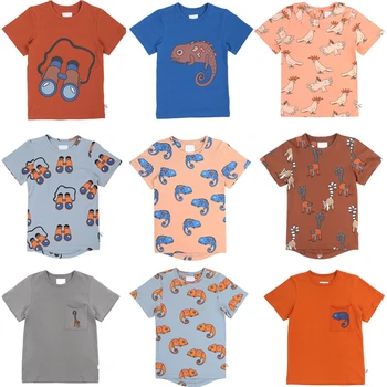 

Kids T Shirts 2020 CarlijnQ Brand New Summer Boys Girls Cartoon Print Short Sleeve T Shirts Baby Child Fashion Tops Tees Clothes